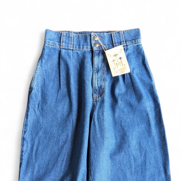 Lucy & Yak Addison Organic Denim Pleated High Waist Trousers NWT Women's 30 Reg - Picture 9 of 16